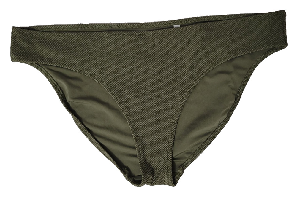 Aerie Womens XL Olive Green Crochet Front Bikini Swim Bottom Real Good